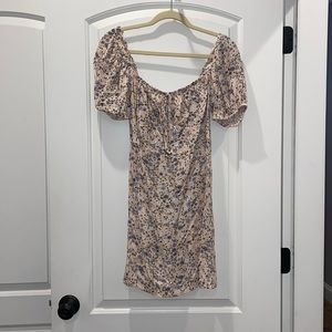 Pink Spring Floral Mini Dress